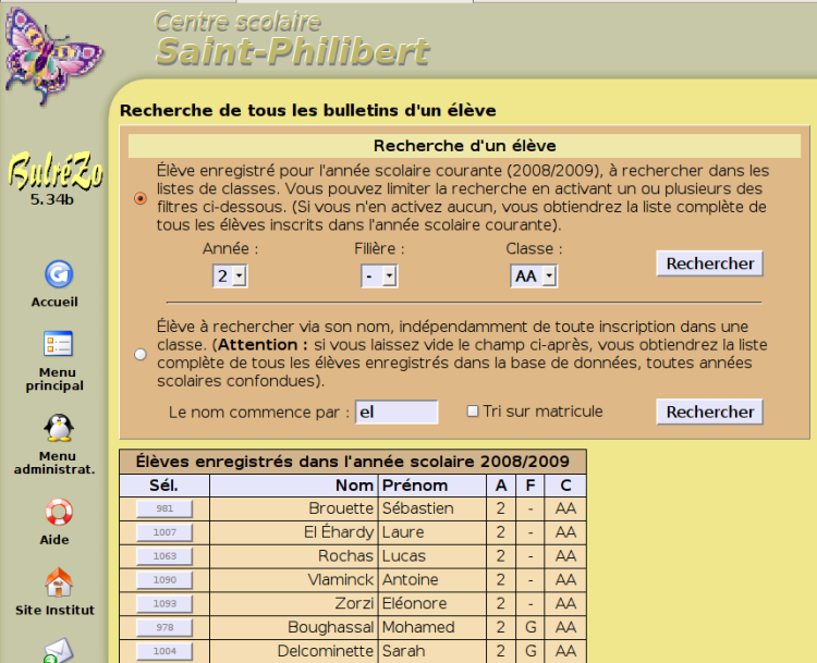 rechercher tous bulletins
